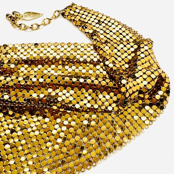 🔥 RARE VINTAGE MESH WHITING DAVIS BIB NECKLACE - Picture 9 of 17